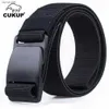 CUKUP Marca da uomo Unisex Design Qualità Cintura con fibbia in plastica dura Uomo Qualità Tela Cinturino elastico Cinture casual Uomo CBCK120 L230704