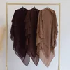 Etnische Kleding Eid Abaya Chiffon Hijab Voor Vrouw Drie Lagen Khimar Mode Moslim Ramadan Vrouwen Gebed Partij Hoofdtooi Dubai Arabisch