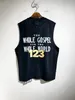 2023ss Top Quality Washed Sleeveless Tees Casual Graffiti Vest T-shirt Crop Top Streetwear Men's Clothing Women's Clothes