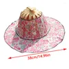 Chapeaux à large bord 2023 femmes chapeau de ventilateur pliant bambou soie pliable été Portable voyage plage crème solaire casquette Protection solaire bijoux