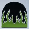 Ball Caps Knitted hat mens and womens jacquard flame autumn winter outdoor cycling versatile hiphop 230715