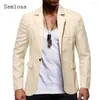 Costumes pour hommes hommes mode loisirs Blazers automne revers col rétro veste solide modèle manteaux Sexy hommes vêtements 2023 bouton unique