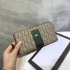 wallet leather designer wallet women purse Bee single zipper handbag mans wallets ladies purses for women Printing letters with red and green stripes