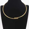 Fashion Luxury necklace designer jewelry big nail shape chains necklaces for women and mens party Gold jewellery