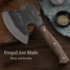 Högkolstål smidning och förtjockning av hacket Axe Butcher's Bone Cleaver Ax Utility Kitchen Knife