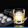 Stampi da forno 2 PC Silicone Whisky Ice Ball Mold Maker Cubo rotondo Sfera per cocktail party Bar Tool