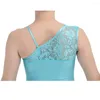 Stage Wear Retail Wholesale Light Blue Lycra Lace Sleeveless Body Girls Ballet Costume Women Ginnastica Body