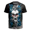 Halloween Skull Digital bedruckte Kleidung Herren T-Shirt Street Trend