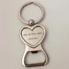 100Pcs Personalized Wedding Gifts For Guests Heart Bottle Wine Opener Keychain Wedding Favor Birthday Party Souvenir Custom Logo S283F