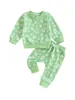 Clothing Sets Baby Girl Autumn Set 6-24 Months 2T 3T Floral Sweatsuit Outfit With Toddler S Fashion