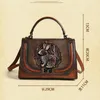 Evening Bags MOTAORA Summer Women's Bag Retro Ethnic Style Rabbit Embossed Red Female Crossbody Bags Handmade Women Leather Handbags 230714