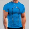 T-shirt da uomo T-shirt ad asciugatura rapida Uomo Manica corta Sport Palestra Fitness T-shirt muscolari sottili T-shirt da allenamento per uomo estivo Taglie forti 8XL L230715