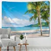 Tapisseries Dôme Caméras Hawaii Littoral Paysage Tapisserie Chambre Suspendus Mur Fond Décoration Ensoleillé D'été Couvertures Coloré Tapis Chambre Maison R230714