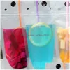 Packing Bags Clear Fruit Juice Bag Self Sealed Plastic Beverage Heat Resistant Leak Proof Drink Container 0 29Rf Vb Drop Delivery Of Dh6Q4