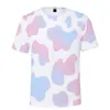 Men's T Shirts Funny Dairy Cow Pattern Shirt Cartoon Child T-shirt Casual Kids Summer Short Sleeve Tee Personality Tops