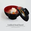 Bols Récipients en plastique Fourniture de cuisine décorative Soupe à couvercle Couvercles à salade compacts