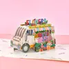 Gratulationskort 10 Pack Pop Up Card för födelsedagsjubileum Mothers Day Valentines Day 3D Flower Truck Hälsningskort Handgjorda gåva 230714