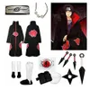 Anime Naruto Uchiha Itachi Costume Cosplay Set Completo306Z