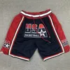 Men's Shorts Basketball Shorts Oversize Men Legend USA 1992 Dream Team Women Sport Embroidery High Street Hip Hop Pocket Middle Beach Pants 230714