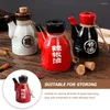 Dinnerware Sets Glass Bottle Japanese Style Sauce Container Home Seasoning Oil Pot Kitchen Supply Accessory Condiment Jar Trumpet Stand