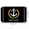 Tapijt Chic Nautische Anker Boot Marineblauwe Strepen Gepersonaliseerde Deurmat Moderne Slaapkamer Thuis Keuken Rug Badmatten Vloermat Decor Tapijt 230714