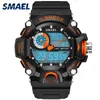 2020 Smael Watches Erkekler Askeri Ordu Erkekleri İzle Reloj Elektronik Led Spor Kolluluğu Dijital Erkek Saat 1385 S Şok Sport Saati 201b