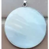 Pendant Necklaces Mother Of Pearl Shell Round Women Men Bead 1pcs PD2238