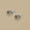 100Pcs Halloween Pumpkin Charm Pendant,for Crafting Jewelry Making Accessory (Antique Silver) A-065