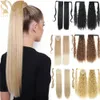Synthetic Wigs MERISIHAIR Long Straight Wrap Around Clip In Ponytail Hair Heat Reistan Tail Fake 230714
