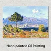 Canvas Wall Art View Antibes от плато Нотр-Дам Клод Моне рисовать масляные произведения ручной работы современный декор студии