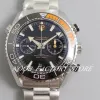 4 Färgklockor Luxury Super OM Factory Cal 9900 Automatisk rörelse Kronograf Ceramic Bezel 45 5mm Swim Mens Watch189z