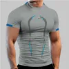 Men's T-Shirts Quick Drying T shirt Men Short Sleeve Sports Gym Fitness Muscle Slim T-shirts Summer Men's Workout Training Tees Plus Size 8XL L230715