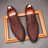 Haut de gamme en cuir véritable hommes Oxford chaussures Vintage Bullock Design hommes bout pointu mariage chaussures formelles Gentleman chaussures de rencontre