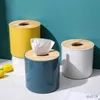 Caixas de lenços de papel Guardanapos Suporte para caixa de lenços de cozinha Sala de estar Caixa de armazenamento de lenços de banheiro Banheiro Rack de lenços Recipiente redondo R230715