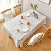 Nappe de table nappe polyester anti-rides tache couverture de salle à manger pour l'extérieur et la salle de cuisine