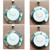 Подвесные ожерелья модные украшения Zealand Abalone Mother of Pearl Shell Round Art Bead WFH1113