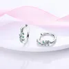 Hoopörhängen 925 Sterling Silver Sparkle Heart For Women Original Jewelry Gift Party Bankett Anniversary