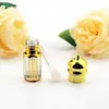 Perfume Bottle 10 pieces/batch 3ml 6ml 12ml mini empty glass perfume bottle dropper essential oil bottle with glass sticker 230715