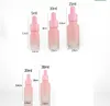 Frosted Glass Dropper Bottle Pipette Drip Pink Color With Bamboo Cap 1oz Essential Oil Bottle 5ml 10ml 20ml 30ml 50ml 100ml Packing Case JL1576