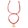 Hundkrage Auschmoln Cat Collar Red Rope flätad Justerbar traditionell Lucky Bless Woven Kitten Pets Pets Puppy Dogs