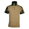 Men's T-Shirts Outdoor Short sleeved tactical Camo Breathable stretch top sports suit Quick Dry T-shirt L230715