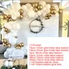 113pcs lot Goud Witte Ballon Boog Ketting Ballonnen Boog Guirlande Kit Bruiloft Baby Shower Verjaardagsfeestje Decoratie Metalen Globos MZ T3013