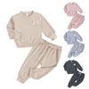 Marka Bebek Bebek Giysileri Setleri Sonbahar Gündelik Bebek Kız Giyim Takımları Çocuk Takım Sweatshirts Spor Pantolon Bahar Çocuk Giysileri Set
