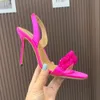 Aquazzura Satijn Strass Kristal Sandalen Naaldhakken Open Tenen Dames Ontwerpers Instapper Slingbacks Avond Feestschoenen Fabrieksschoenen 35-43