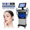 14 in1 multifonctionnel RF Aqua Peeling hydratation dermabrasion rajeunit et anti-âge la machine de beauté de soins de la peau