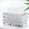 Tissue Boxes Napkins Crystal Glass Tissue Box Cover Home Hotel Car Pen Holder Tools Cosmetic Accessories Desktop Storage Racks Decoration Paper Towel R230715