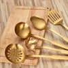 Utensilios de cocina Cocina de acero inoxidable Juego de paletas de 5 piezas Herramienta Oro 230714