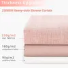 Shower Curtains Extra Widen High luxury Pink Stall Shower Curtain Set Thicken Linen Polyester Waterproof For Bathroom with 240