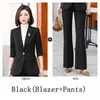 Kvinnors tvådelade byxor Ladies Office Elegant Formal Uniform Designs Pantsuits Autumn Winter Professional Women Business Suits ol Styles