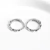 Hoop Earrings Simple Fashion Female Metal Round Joint Earring Classic 925 Sterling Silver For Women Dainty Bride Wedding Jewelry